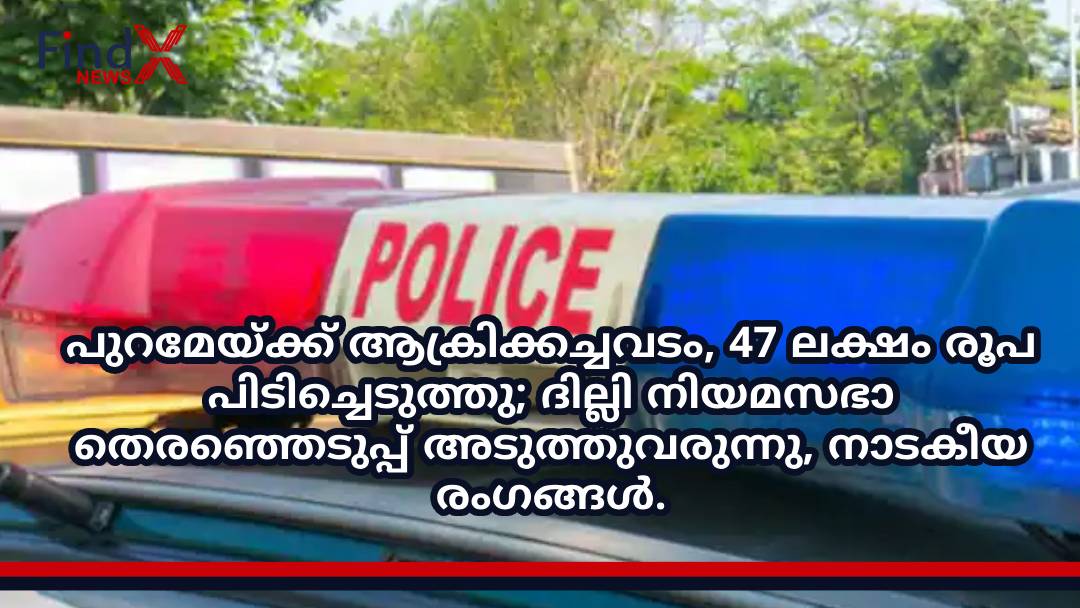 പുറമേയ്ക്ക് ആക്രിക്കച്ചവടം, 47 ലക്ഷം രൂപ പിടിച്ചെടുത്തു; ദില്ലി നിയമസഭാ തെരഞ്ഞെടുപ്പ് അടുത്തുവരുന്നു, നാടകീയ രംഗങ്ങൾ.