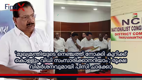 ‘മുഖ്യമന്ത്രിയുടെ നെഞ്ചത്ത് നോക്കി കുറിക്ക് കൊള്ളും വിധി സംസാരിക്കാനറിയാം’; രൂക്ഷ വിമർശനവുമായി പിസി ചാക്കോ